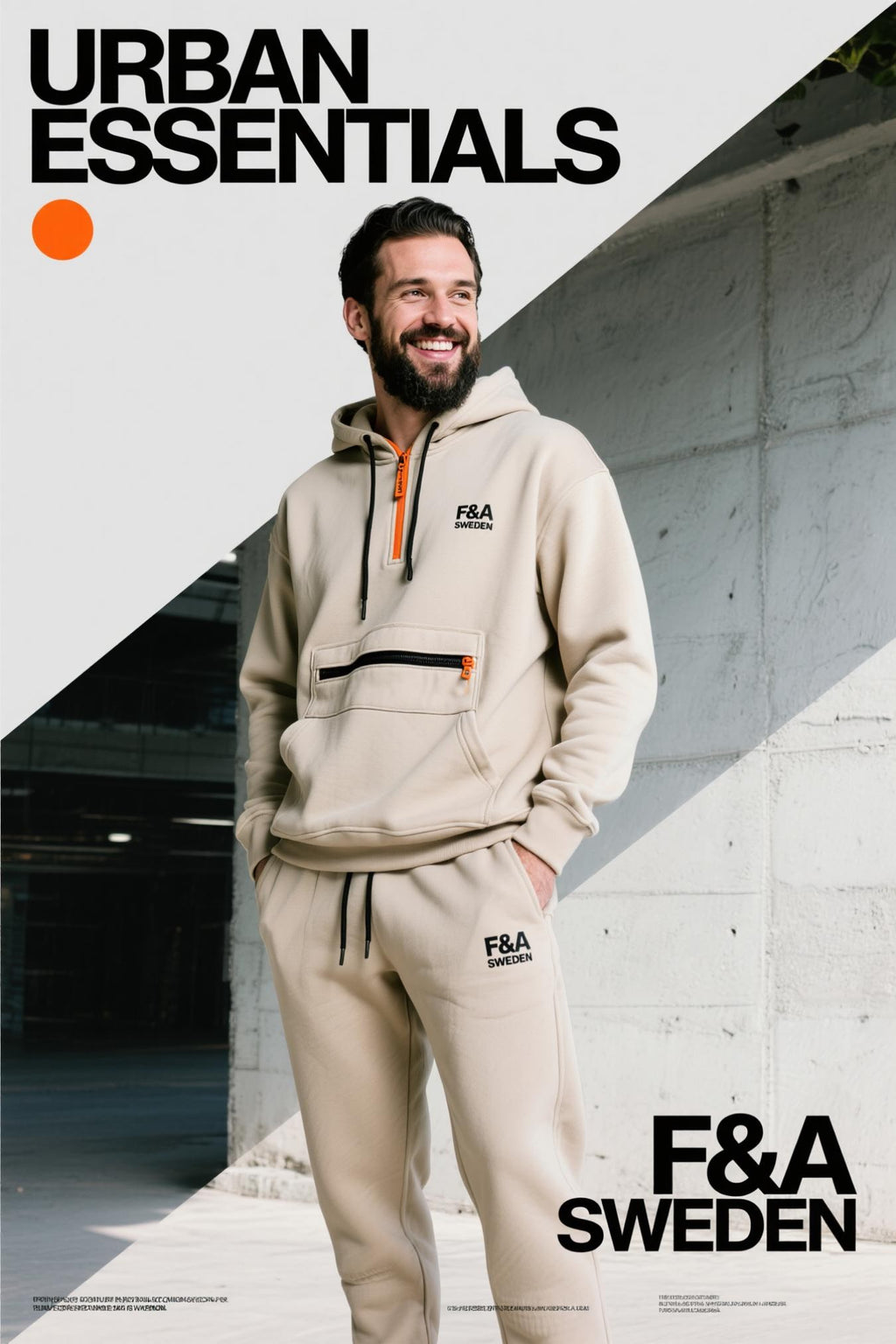 Huvtröja och joggingbyxor