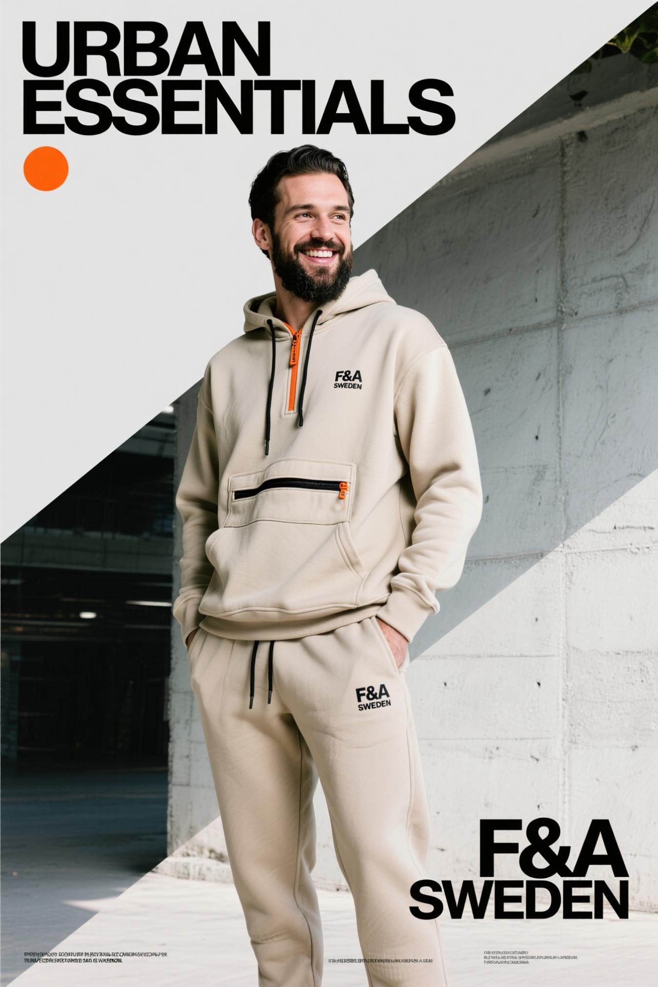 Huvtröja och joggingbyxor