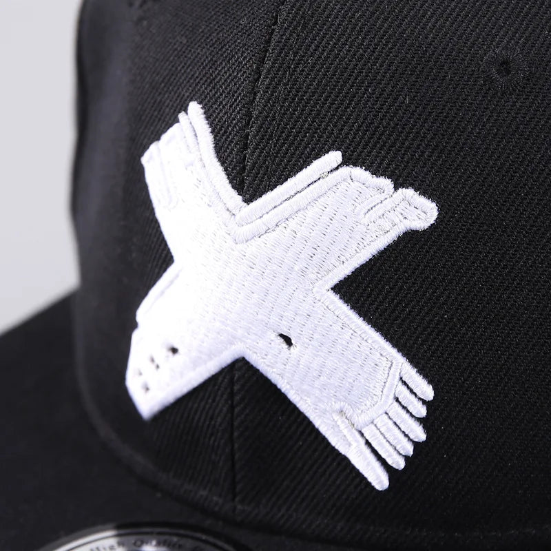 X – 3D-broderad Hip Hop-keps