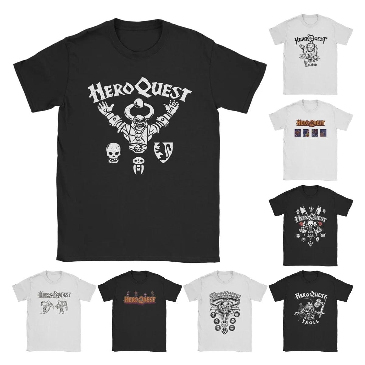 90-Talets Rollspel HeroQuest T-Shirt