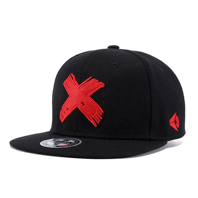 X – 3D-broderad Hip Hop-keps